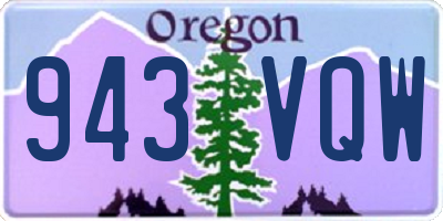 OR license plate 943VQW