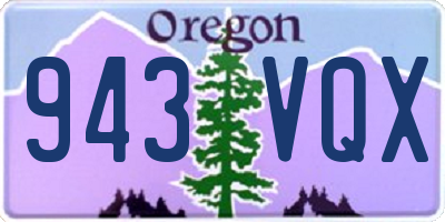 OR license plate 943VQX