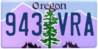 OR license plate 943VRA
