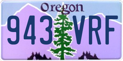OR license plate 943VRF