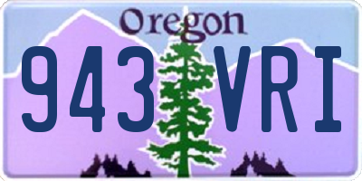 OR license plate 943VRI