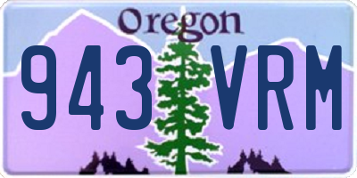 OR license plate 943VRM