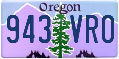OR license plate 943VRO