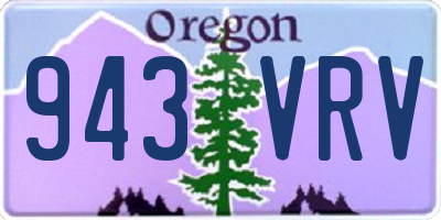 OR license plate 943VRV