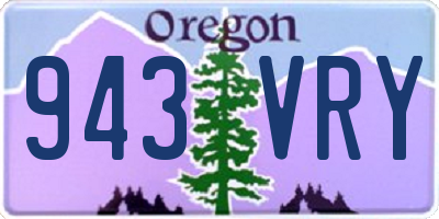 OR license plate 943VRY