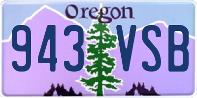 OR license plate 943VSB