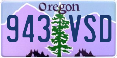 OR license plate 943VSD