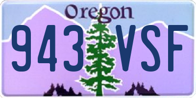 OR license plate 943VSF