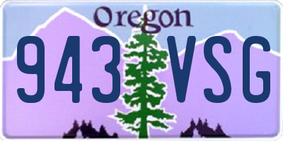 OR license plate 943VSG
