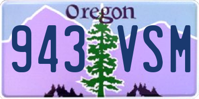 OR license plate 943VSM
