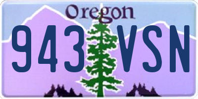 OR license plate 943VSN