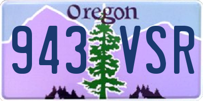 OR license plate 943VSR