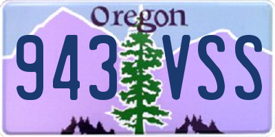 OR license plate 943VSS
