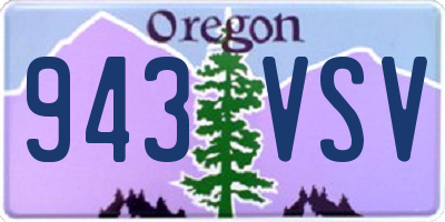 OR license plate 943VSV