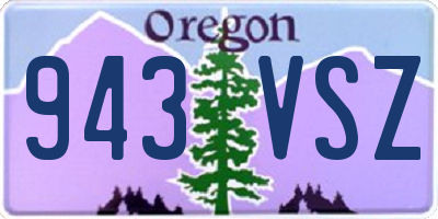 OR license plate 943VSZ