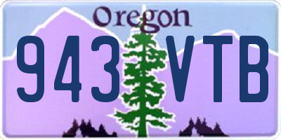 OR license plate 943VTB