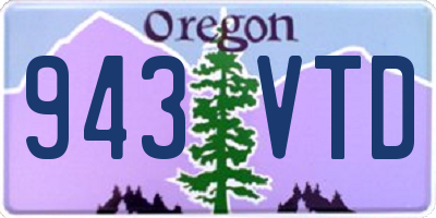 OR license plate 943VTD