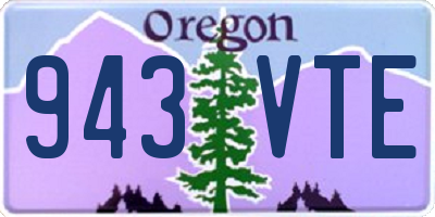OR license plate 943VTE