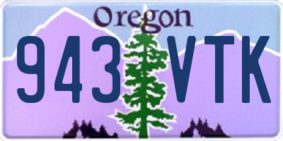 OR license plate 943VTK