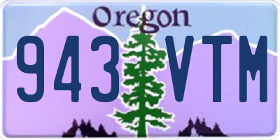 OR license plate 943VTM