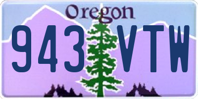 OR license plate 943VTW