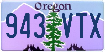 OR license plate 943VTX