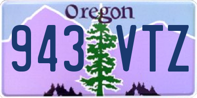 OR license plate 943VTZ