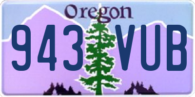 OR license plate 943VUB