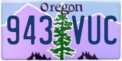 OR license plate 943VUC