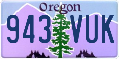 OR license plate 943VUK