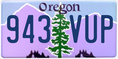 OR license plate 943VUP