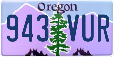 OR license plate 943VUR