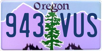 OR license plate 943VUS