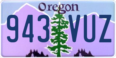 OR license plate 943VUZ