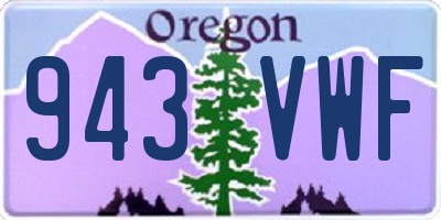 OR license plate 943VWF