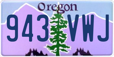 OR license plate 943VWJ