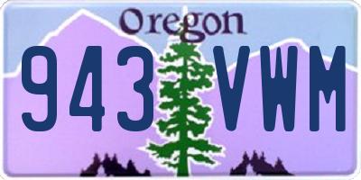 OR license plate 943VWM