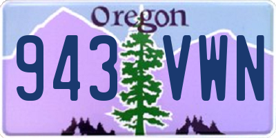 OR license plate 943VWN