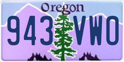 OR license plate 943VWO