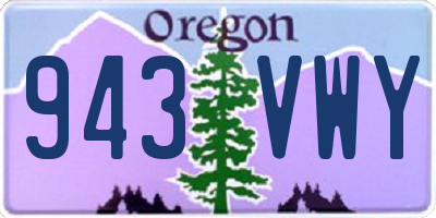OR license plate 943VWY