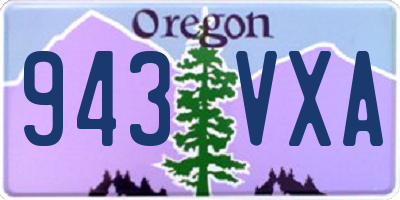 OR license plate 943VXA