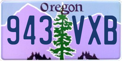 OR license plate 943VXB