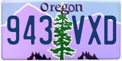 OR license plate 943VXD