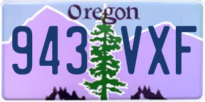 OR license plate 943VXF