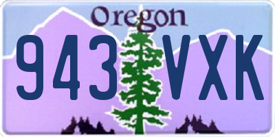 OR license plate 943VXK