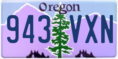 OR license plate 943VXN