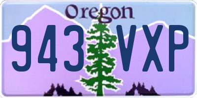 OR license plate 943VXP