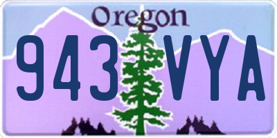 OR license plate 943VYA