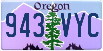 OR license plate 943VYC