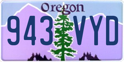 OR license plate 943VYD